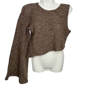 Frett Design Montreal  Wool Blend One Sleeve Knit Sweater Assymetrical Large